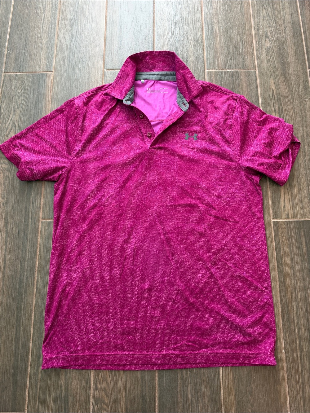 Under Armour Men's Magenta Polo Performance Shirt